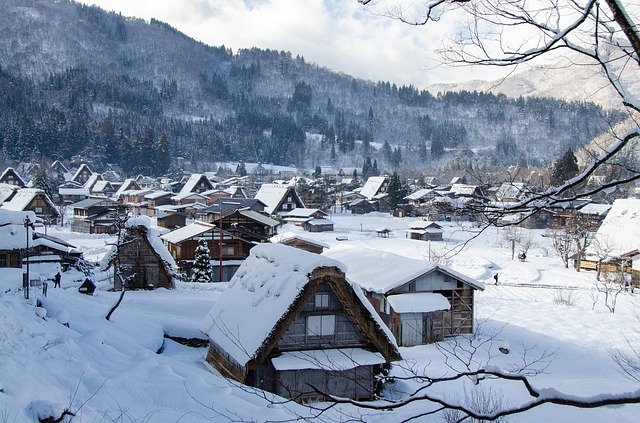 zimní vesnice